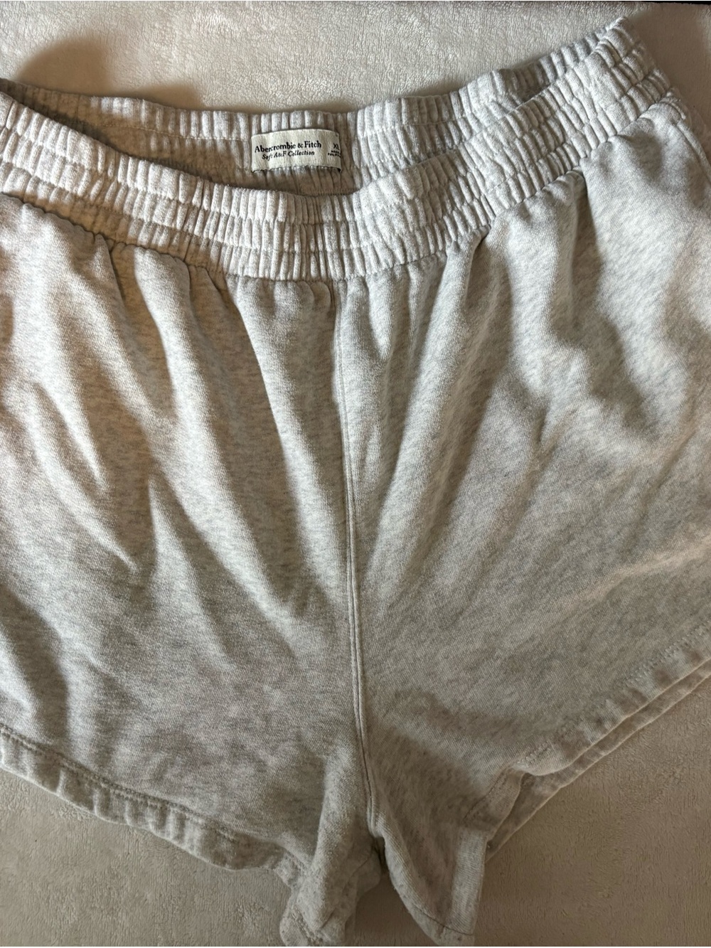 Abercrombie & Fitch Light Gray Women's Lounge Shorts - Soft A&F Collection